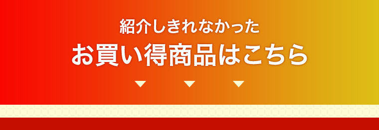 紹介しきれなかったお買い得商品はこちら