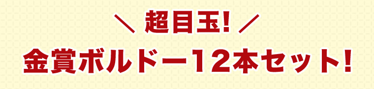 超目玉!金賞ボルドー12本セット!