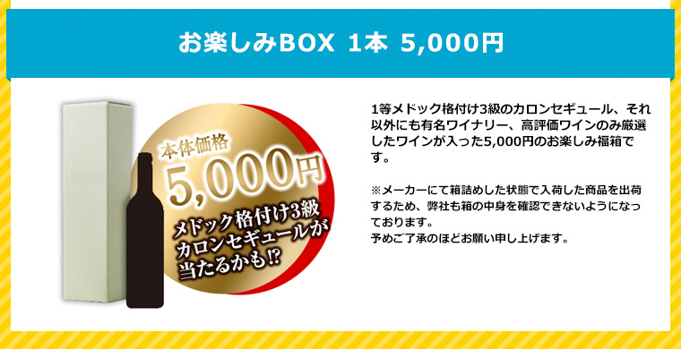 お楽しみBOX 1本 5,000円