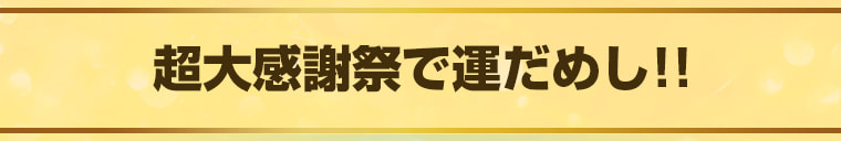 超大感謝祭で運だめし!!