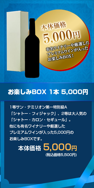 お楽しみBOX 1本 5,000円