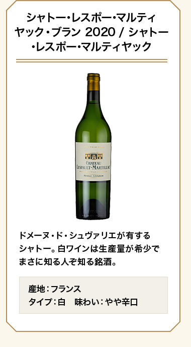 シャトー･レスポー･マルティヤック・ブラン 2020 / シャトー･レスポー･マルティヤック
