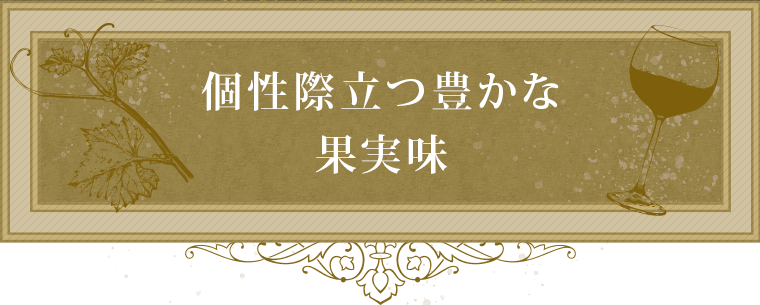 個性際立つ豊かな
			果実味