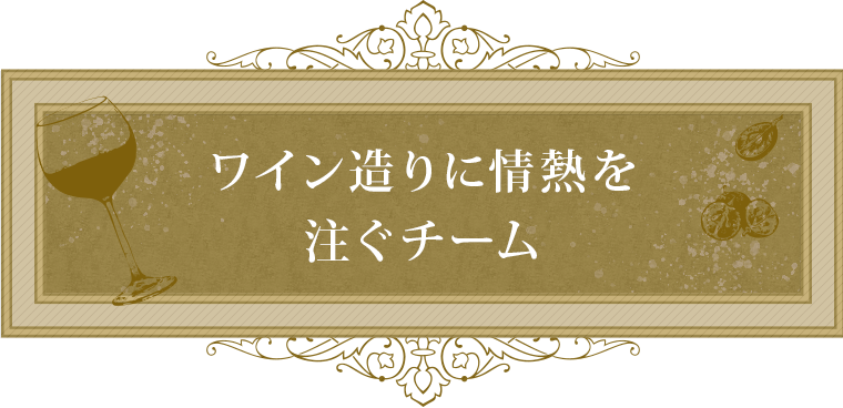 ワイン造りに情熱を注ぐチーム