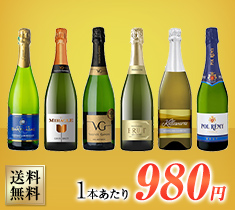 【セット】金賞クレマン カヴァ入り！辛口スパークリング６本セット